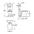 Унитаз напольный GROHE Bau Ceramic, альпин-белый (39560000)