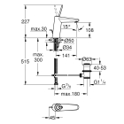 Смеситель для раковины GROHE Eurodisc Joy с донным клапаном, M-size, хром (23427000)