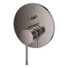 Внешняя часть смесителя для ванны GROHE Essence скрытого монтажа на 2 потребителя, круглая, темный графит глянец (24167A01)
