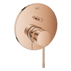 Внешняя часть смесителя для ванны GROHE Essence скрытого монтажа на 2 потребителя, круглая, теплый закат глянец (24167DA1)