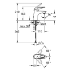 Смеситель для раковины GROHE Eurostyle, S-size, хром (33557003)