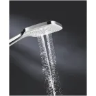 Ручной душ GROHE Rainshower SmartActive 130 Cube, 9,5 л/мин, 3 режима, хром/белый (26582LS0)