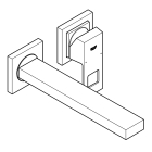 Внешняя часть смесителя для раковины GROHE Eurocube на 2 отверстия, M-Size, хром (23447000)