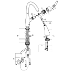 Смеситель для кухни GROHE Zedra с вытяжным душем 3jet, хром (32294002)