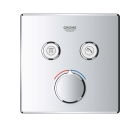 Внешняя часть смесителя для ванны и душа GROHE SmartControl квадратная, на 2 потребителя, хром (29148000)