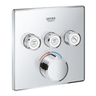 Внешняя часть смесителя для ванны и душа GROHE SmartControl квадратная, на 3 потребителя, хром (29149000)