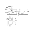 Унитаз подвесной GROHE Bau Ceramic, альпин-белый (39491000)