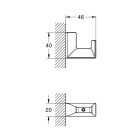 Крючок для банного халата, GROHE Selection Cube, хром (40782000)