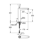Смеситель для раковины GROHE Eurodisc Joy, XL-size, хром (23428000)