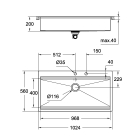 Мойка GROHE из нержавеющей стали, 1 чаша, K800 120-S 102,4/56 1.0 (31586SD0)