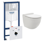 Комплект инсталляции GROHE 38775001 с унитазом AQUAme AQM2006 и сиденьем с микролифтом (NW0170/S)