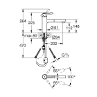 Смеситель для кухни GROHE Concetto с вытяжным изливом, суперсталь (31129DC1)