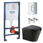 Комплект инсталляции GROHE Rapid SL NW0145/S с унитазом AQUAme AQM2001MB и сиденьем с микролифтом (NW0270)