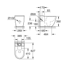 Унитаз напольный GROHE Bau Ceramic, альпин-белый (39910000)