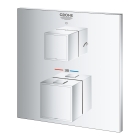 Внешняя часть термостата для ванны GROHE Grohtherm Cube на 2 потребителя, хром (24155000)