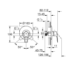 Смеситель для душа GROHE BauLoop в комплекте с монтажной частью, хром (29080001)