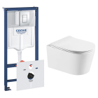 Комплект инсталляции GROHE Rapid SL 38775001 с унитазом Aquatek ОБЕРОН AQ1365T-00 и сиденьем с микролифтом (NW0267)