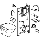 Комплект инсталляции GROHE Solido Compact 4 в 1 с подвесным унитазом Lecico Perth и сиденьем (39116000)