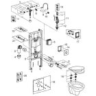 Комплект инсталляции GROHE Solido Compact 4 в 1 с подвесным унитазом Lecico Perth и сиденьем (39116000)