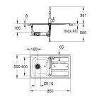 Мойка и смеситель для мойки, GROHE K400, (31570SD0)