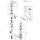 Смеситель для раковины GROHE Euroeco Special с донным клапаном, хром (32764000)