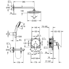 Душевая система GROHE BauEdge со смесителем для ванны, хром (25291000)