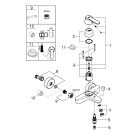 Смеситель для ванны GROHE Get, хром (32887000)