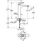 Смеситель для раковины GROHE Eurostyle, XL-size, хром (23570003)