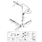 Душевая система GROHE Rainshower SmartActive 310 с термостатом для душа, белая луна (26647LS0)