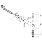 Излив для ванны GROHE Concetto с переключателем ванна/душ, хром (13281001)