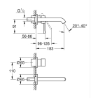Внешняя часть смесителя для раковины GROHE Essence на 2 отверстия, M-Size, темный графит (19408A01)