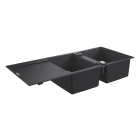 Мойка GROHE K500 с двумя чашами, 1160 x 500 мм, черный гранит (31647AP0)