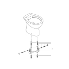 Унитаз напольный GROHE Bau Ceramic, выпуск в пол (без сиденья), НЕ подходит для бачков на унитаз, альпин-белый (39431000)