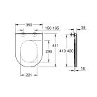 Сиденье для унитаза GROHE Bau Ceramic, с микролифтом, альпин-белый (39913000)