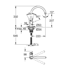 Смеситель для кухни GROHE BauClassic, хром (31234001)