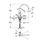 Смеситель для кухни GROHE BauClassic, хром (31535001)