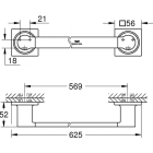 Держатель банного полотенца, GROHE Allure, 600 мм (40341001)