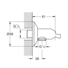 Набор для гигиенического душа, GROHE Tempesta-F Trigger Spray 30, 1000 мм, хром (26358000)