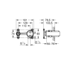 Встраиваемая часть однорычажного смесителя для раковины GROHE Eurodisc Joy на 2 отверстия (23429000)