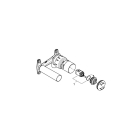 Встраиваемая часть однорычажного смесителя для раковины GROHE Eurodisc Joy на 2 отверстия (23429000)