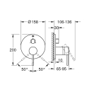 Внешняя часть смесителя для ванны GROHE Essence на 3 потребителя, холодный рассвет матовый (24169GN1)