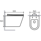 Комплект инсталляции GROHE Rapid SL 38775001 с унитазом Aqueduto CONE CON0130 и сиденьем с микролифтом (NW0236)