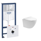 Комплект инсталляции GROHE 38775001 с унитазом Aquatek ЕВРОПА и сиденьем с микролифтом (NW0148)