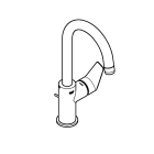 Смеситель для раковины GROHE Start Edge QuickFix с донным клапаном, L-Size, хром (24201001)