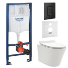 Комплект инсталляции GROHE 38811KF0-B/S с унитазом AQUAme AQM2001 и сиденьем с микролифтом (NW0171/S)