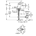 Смеситель для биде GROHE Eurostyle с донным клапаном, S-size, белая луна (33565LS3)