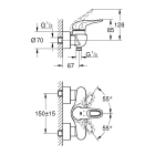 Смеситель для душа GROHE Eurostyle, хром (33590003)