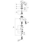 Смеситель для раковины GROHE Europlus с цепочкой, хром (32617002)