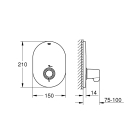 Внешняя часть центрального термостата GROHE Grohtherm Special, хром (29096000)