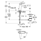Смеситель для раковины GROHE Eurodisc Cosmopolitan с донным клапаном, S-size, хром (2338920E)